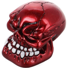 Totenkopf-Schaltknauf für Fahrzeuge mit Schaltgetriebe, roter Skelett-Schalthebelgriff, universeller Schalthebelkopf