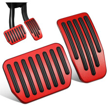 2 stuks rode rempedaalhoezen, compatibel met en geschikt voor Model Y auto's, inclusief antislip rempedaalhoezen.