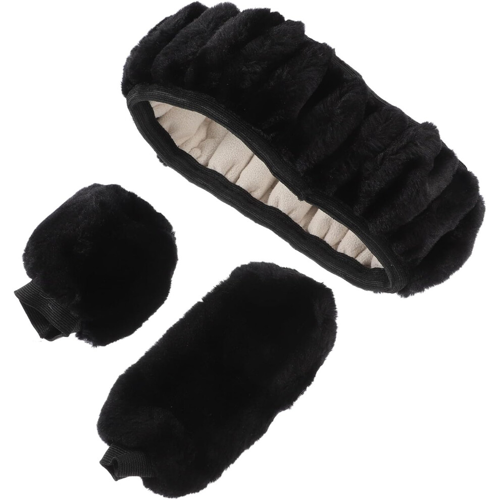 Car Steering Wheel Cover Warm Gear Shift Cover Fuzzy Handbrake 5455468469992