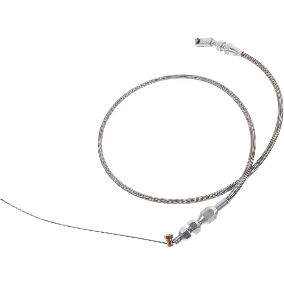 Universal 36-Inch Braided Throttle Cable Kit, Automotive Vehicle Accelerator Wire Replacement Silver 5455468544682