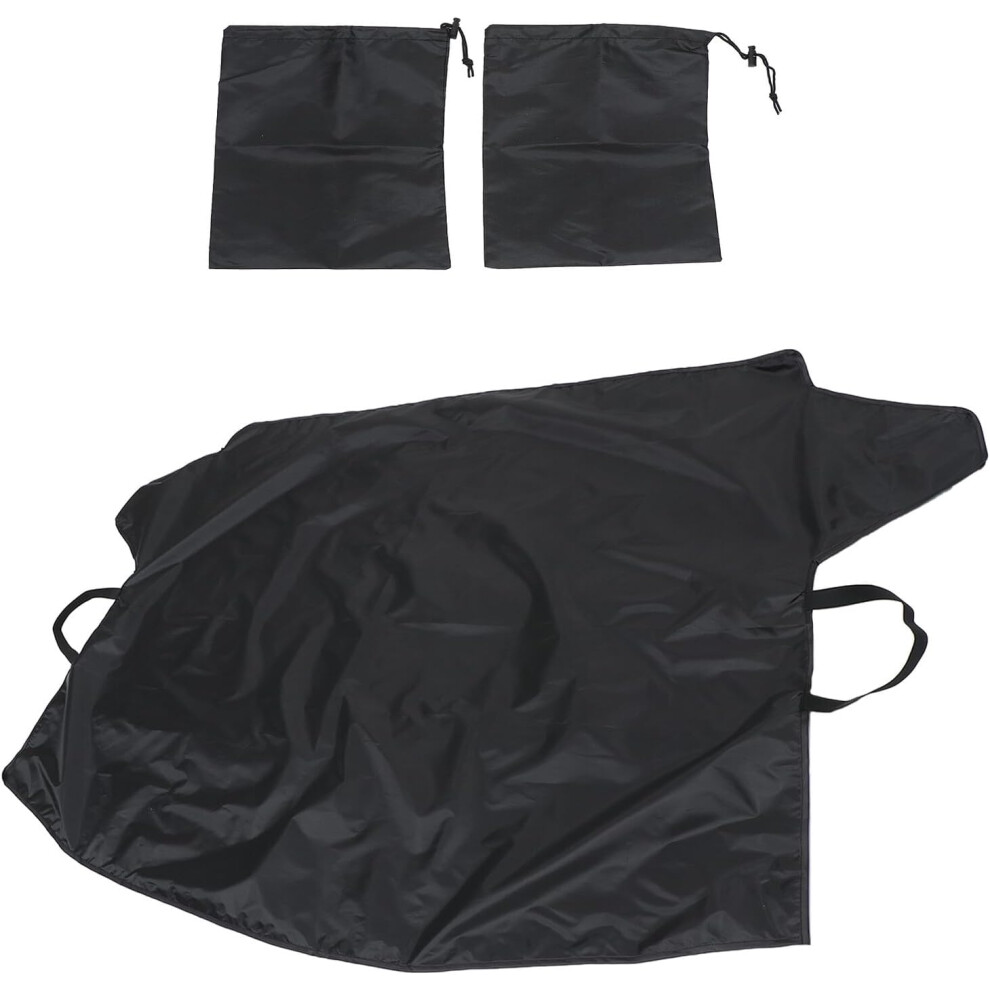 Car Snow Cover Set With Front Windshield Coated Shield And Rearview Mirror Covers Silver 5455468452604