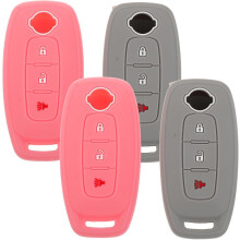 4 stuks siliconen sleutelhangers, beschermhoesjes voor autosleutels, krasbestendige hoesjes voor autosleutels met afstandsbediening
