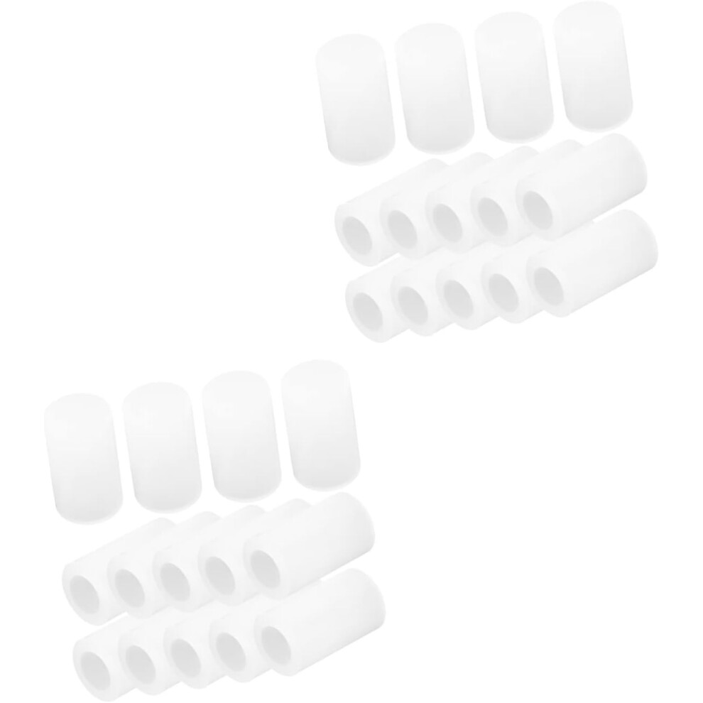 100Pcs Rubber Bolt Covers Thread Safety Caps For Furniture Flexible End Caps Screw Thread Protectors White 5455468540462