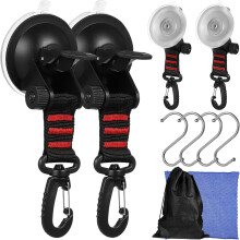Heavy Duty Suction Cup Hooks 4pcs for Car Awning and Outdoor Camping Strong Window Suction Cups