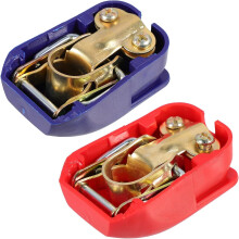 Autobatterie-Anschlussklemmen, Schnellverschluss, Kupfer-Batteriepolklemmenpaar, rot und blau