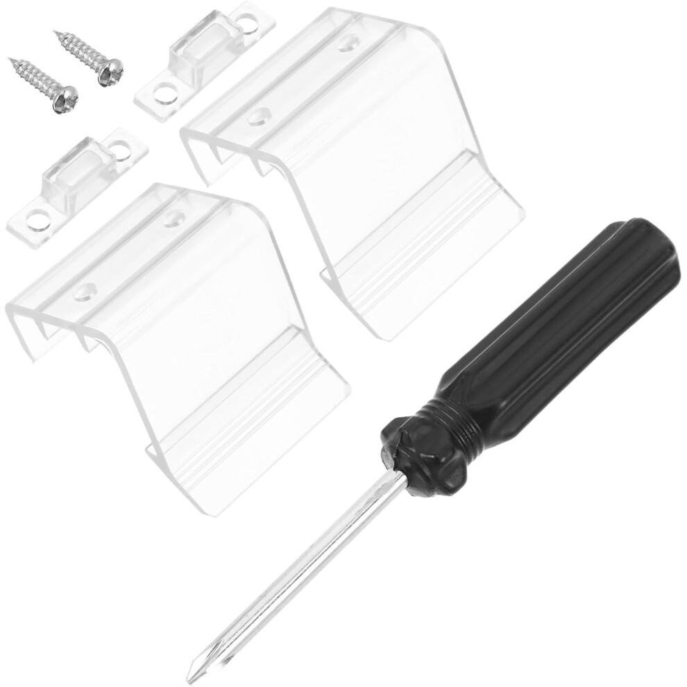 2Pcs Rv Sliding Door Latch With Screws For Camper And Travel Trailer, Plastic Cabinet Drawer Replacement Locks 5455468554414