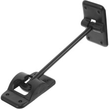 Türriegel für Wohnmobil-Außentür, 15 cm (6 Zoll), Kunststoff-Türverschluss, 8 Schrauben, schwarz, Ersatzteil für Wohnwagen und Wohnmobile