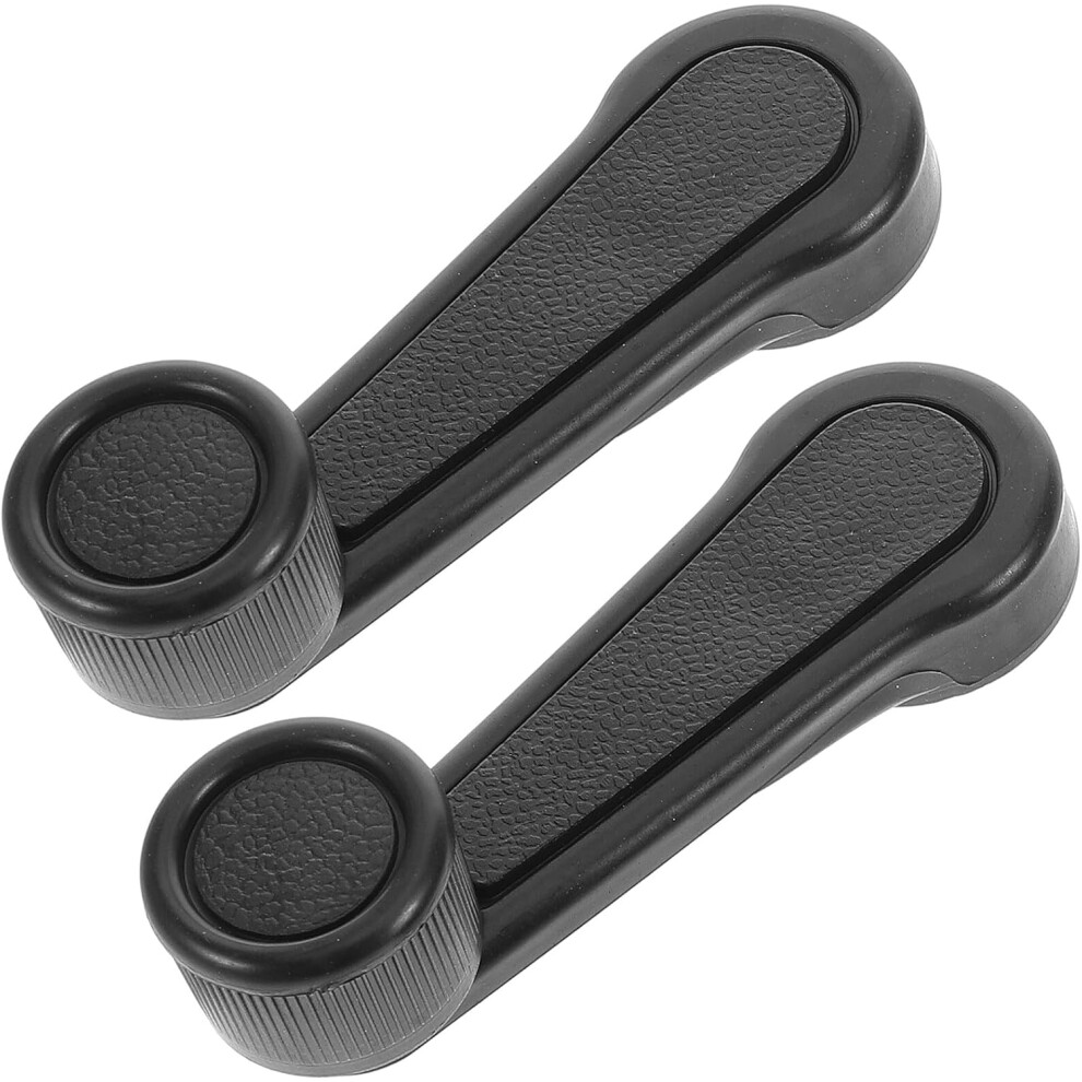 2Pcs Manual Window Crank Handle Abs Replacement Black 8686962922264