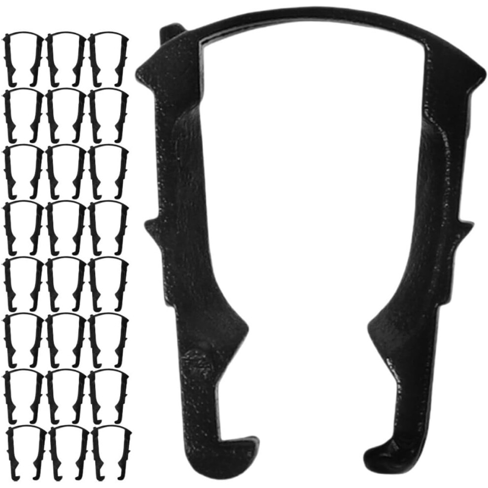 200Pcs Plastic U Shaped Fuel Line Hose Clamp Clip Black 5455468457708