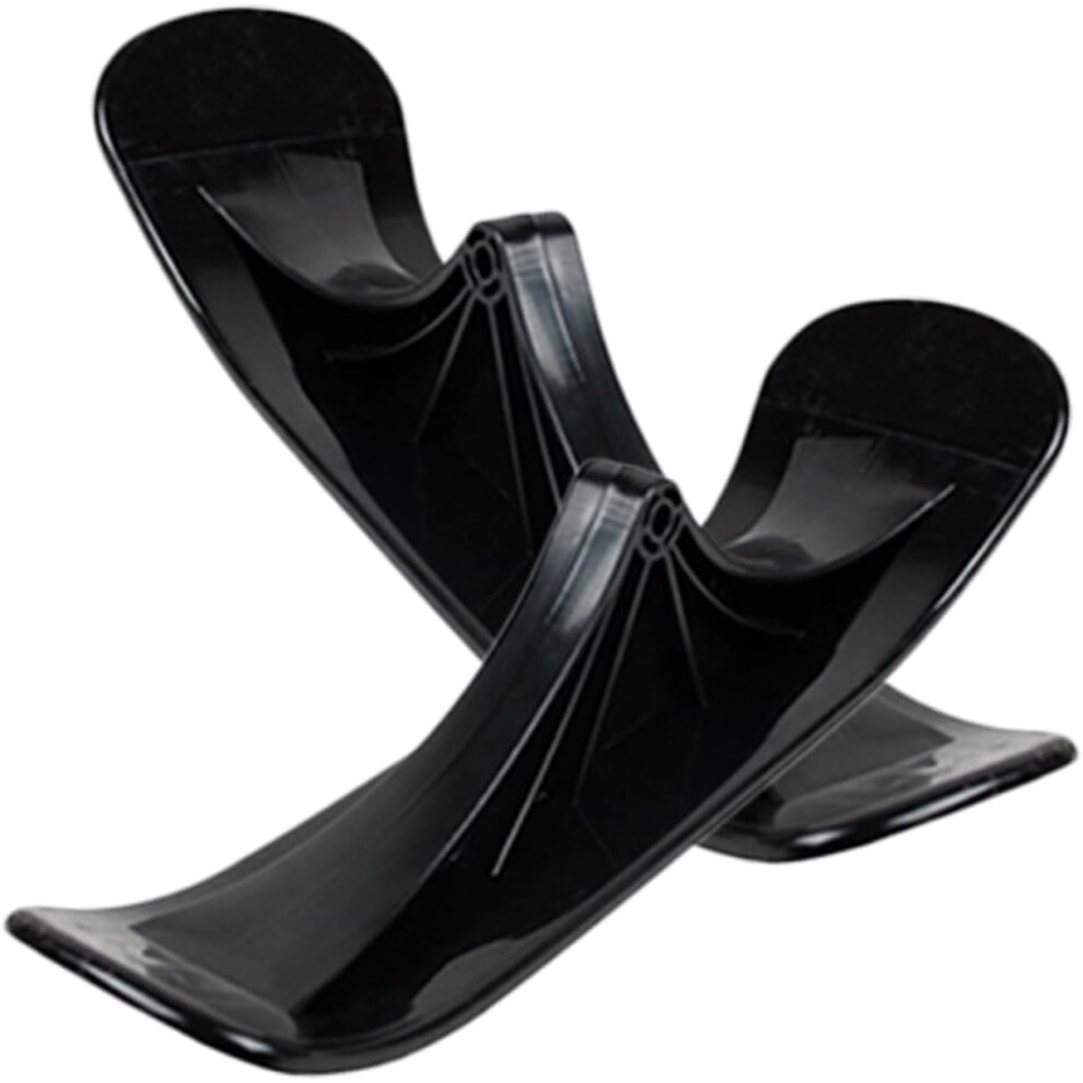 Snow Scooter Sled 2-In-1 Ski Snowboard Winter Scooter Accessories 2-Wheel Outdoor Snow Sledding Equipment Black 5455468532665