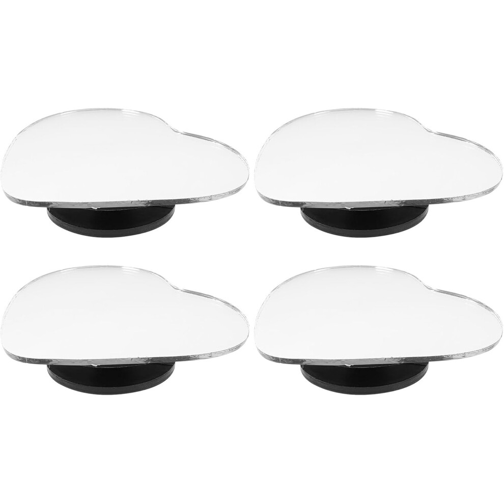 4Pcs Car Blindspot Rearview Mirror Heart Shaped Glass Lens Wide Angle Rear Auxiliary Convex Mirrors 5455468543210