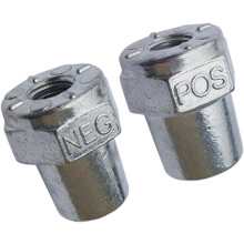 Car Battery Adapter Metal Replacement Connector Auto Battery Pile Head Silver Sturdy Reduce Current Transmission Loss