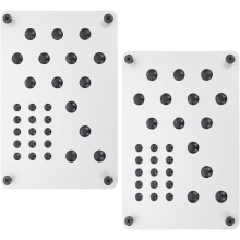 15-teiliges Set aus Kunststoff-Golf-Tees (62 mm), wiederverwendbar, unzerbrechlich, inklusive Golf-Tee-Bürste und stabilem Ballständer