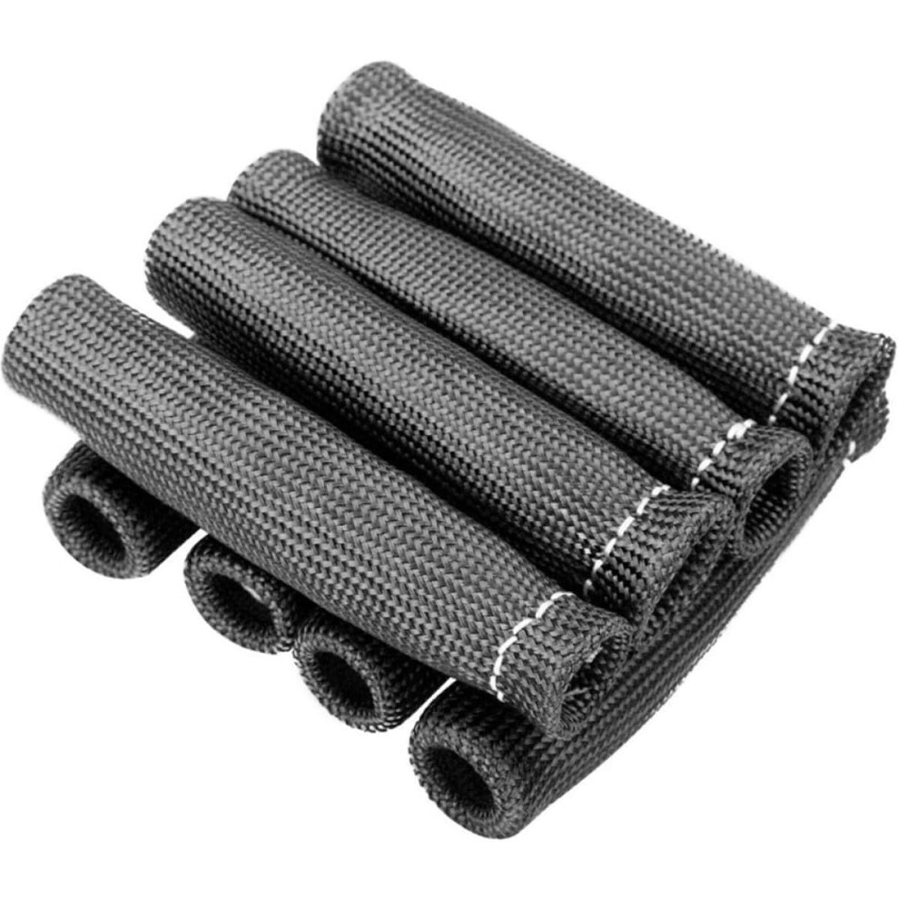 8Pcs Fiberglass Spark Plug Wire Heat Shield Tubes High Temperature Resistant Insulating Sleeves Black 5455468465260