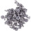 50pcs Plastic Rivets for Bumper Auto Push Pin Clips Fixation Kit Grey M8 Hole 1