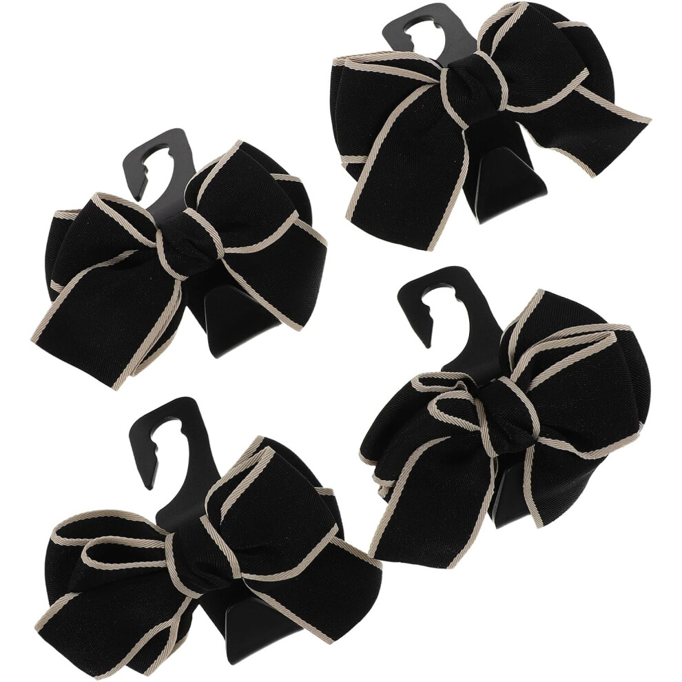 4Pcs Car Headrest Hook Hangers For Seat Back Bowknots Car Purse Hanger Hooks 5455468468957