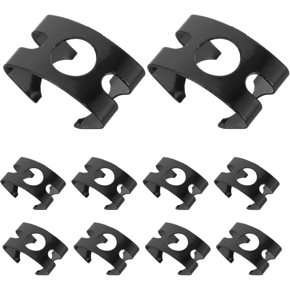 10Pcs Metal Brake Hose Clamp Retainer Holders For Automotive Brake Line Hose Clamp Wire Clips Black 5455468537721