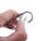 10 Pcs  S Shape Key Chain Carabiner Fuse Clips (Silver) 9