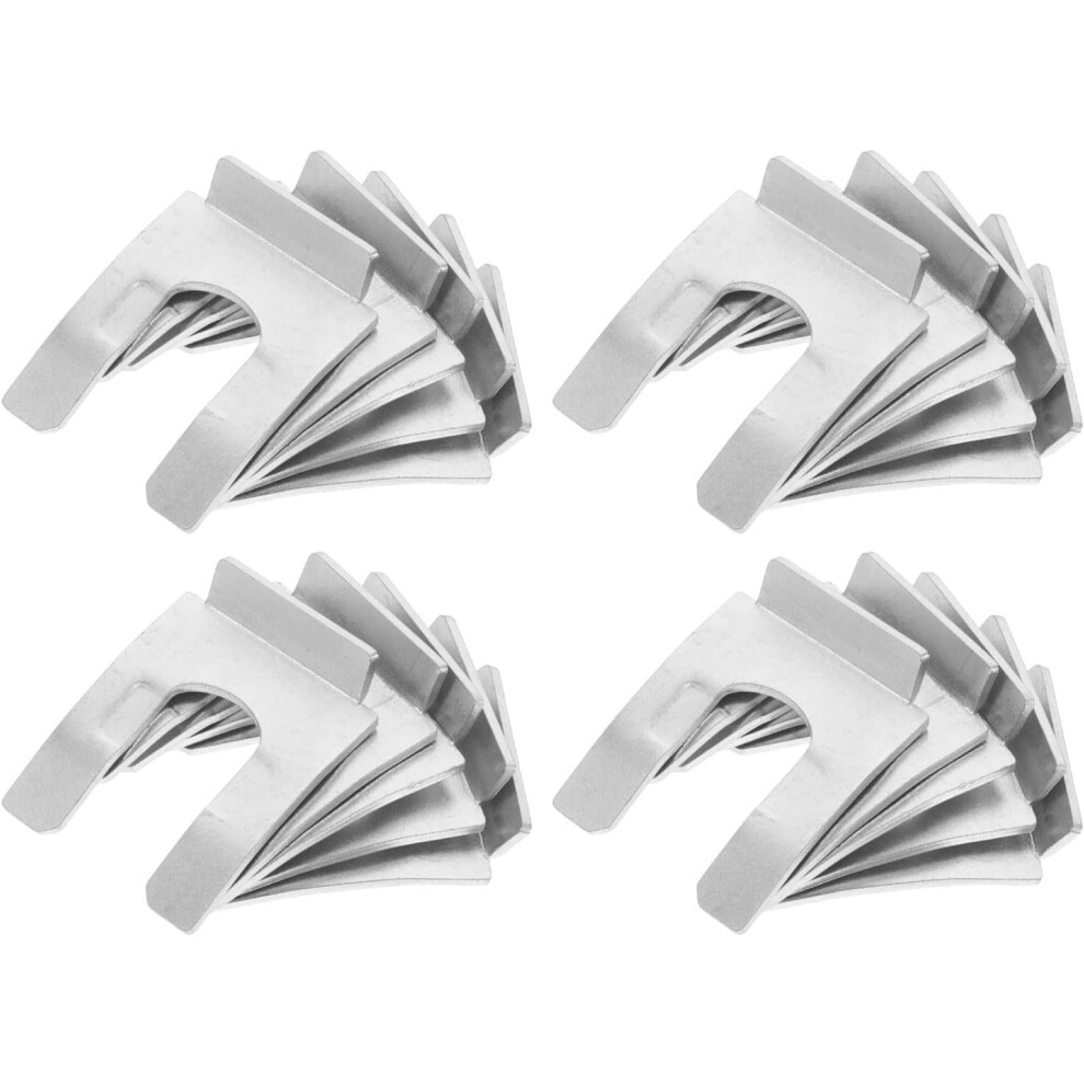20Pcs Brake Line Clips Metal U Shape Hose Brake Clamp For Truck Motorcycle Auto Retaining Locks For Vehicle Maintenance Silver 5455468459474