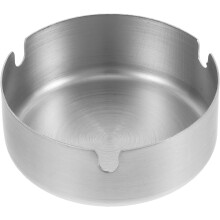 Okrągła popielniczka ze stali nierdzewnej 8 cm, pogrubiony metalowy pojemnik na popiół