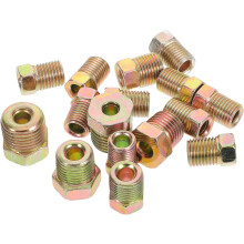 12pcs Brake Pipe Connector Kit Brass Hose Fittings