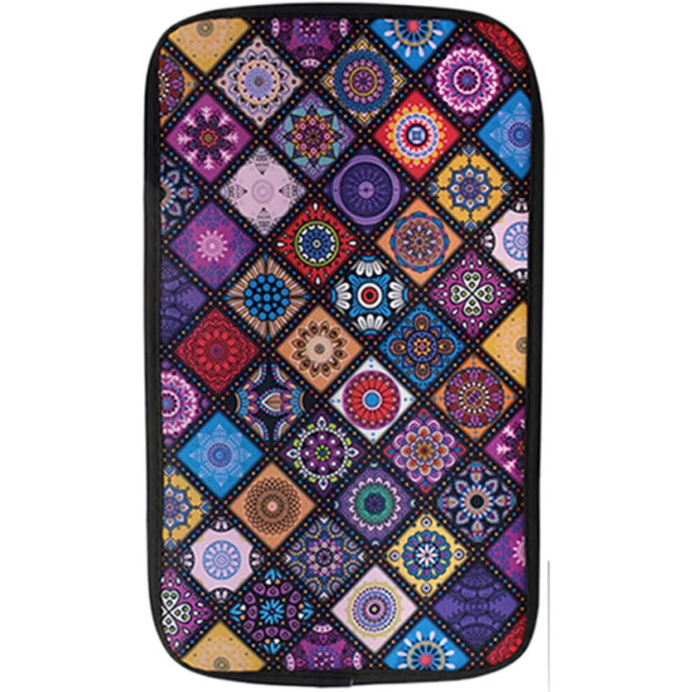 Car Armrest Pad Four Seasons Auto Armrest Cushion Smooth Center Console Cover Protector For Vehicle Use Purple 5455468466595
