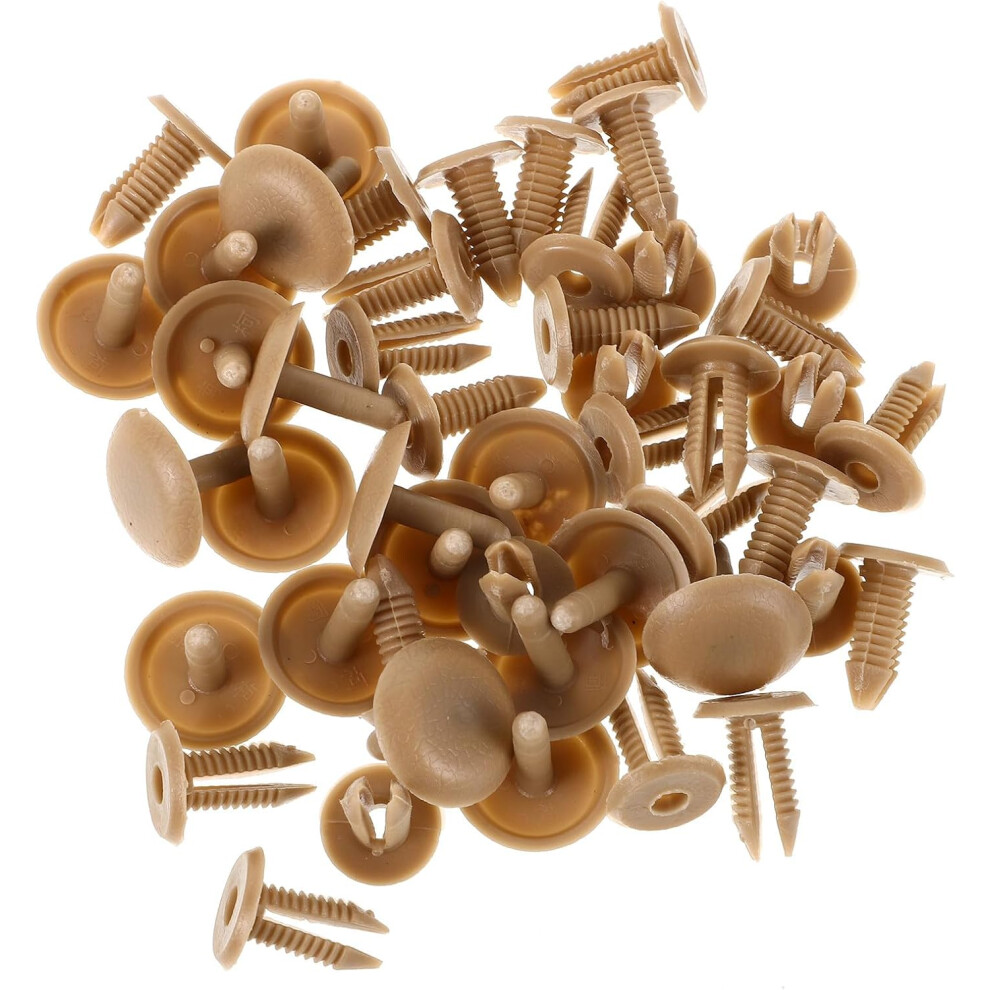 Car Push Rivets 30Pcs Plastic Clips For Interior Ceiling Headliner Panel Secure Fit Automotive Applications Beige 5455468470158