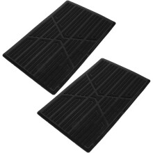 2 stuks zwarte rubberen voetpedaalbeschermers voor in de auto, slijtvaste voetsteunkussens voor in de auto