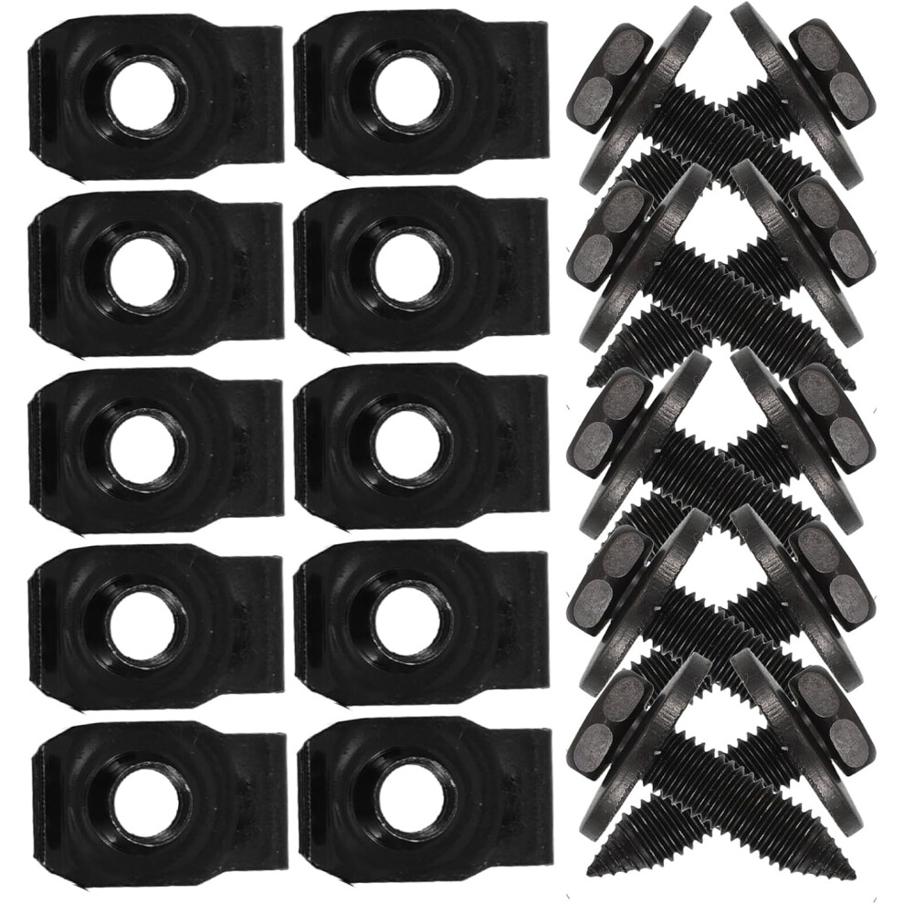 20Pcs Car Body Clips U-Nut Fasteners Kit With M8 Bolts And U-Type Clamps 5455468550492