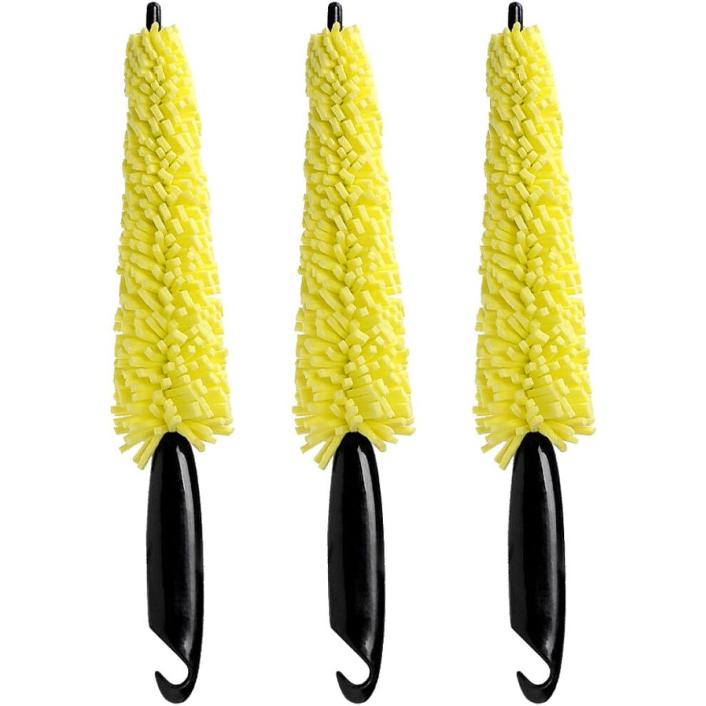 3Pcs Auto Detail Wheel Brush Set Sponge Tire Cleaner And Rim Cleaner 5455468534560