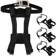 4 verstelbare plastic teenclips voor pedaalhouders met bevestigingsriemen voor fietspedalen