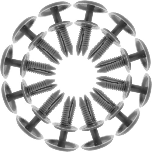 30pcs Plastic Push Rivets Car Fasteners Universal Door Trim Panel Retainer Clips Gray