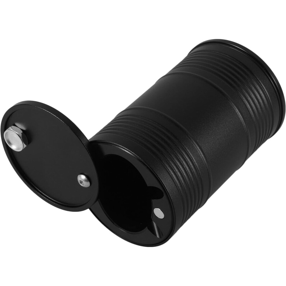 Car Ashtray With Lid Smokeless Windproof Cigarette Butt Container Portable Vehicle Ash Tray Black 8781025055412