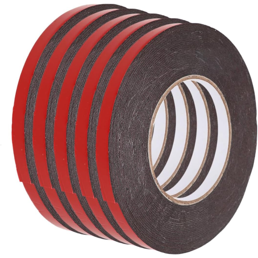 Film Pe Foam Double-Sided Adhesive Tape 5Pcs 10Mm X 10M X 1.0Mm Thick Weatherproof Seal Strip Red/Black 5455468555749