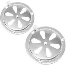 Stainless Steel Louvered Ventilator Cover Air Vent Grille 125mm 95mm 2pcs