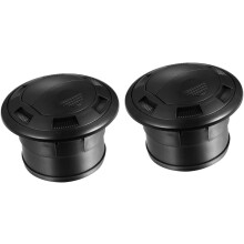 2Pcs Black Rv Bus Air Conditioning Vent Outlet Round Ø100/75Mm, Air Conditioner Deflector