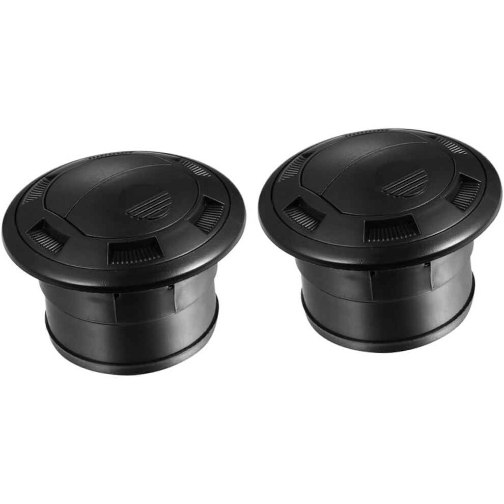 2Pcs Rv Bus Air Conditioning Vent Outlet Round Ã100/75Mm, Air Conditioner Deflector Black 5455468474989