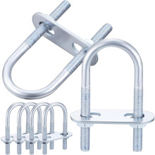Edelstahl-U-Bügel-Set, 6-teilig, M6 U-förmige Bolzen mit Muttern und Unterlegscheiben, 7 cm