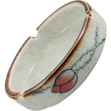 Scrumieră ceramică sub glazură, design japonez, mică, rotundă, rezistentă la vânt, ornament decorativ, suport pentru cenușă