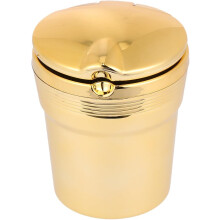 Car LED Ashtray with Non-slip Base, Portable Auto Ashtray Holder 9x6x7.5cm