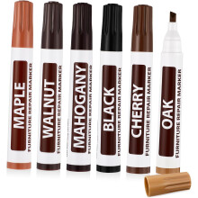 6 Pcs Wooden Furniture Touch Up Markers Quick Drying Oil Based Repair Pens
