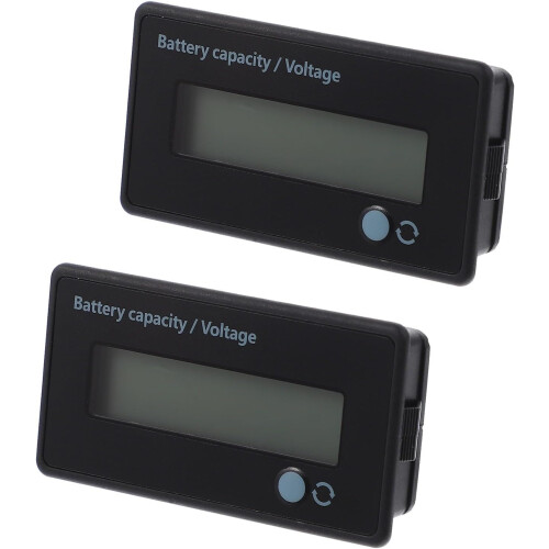 2 st LCD-batterikapacitetsmonitor 6-63V fordonsbatteritestare