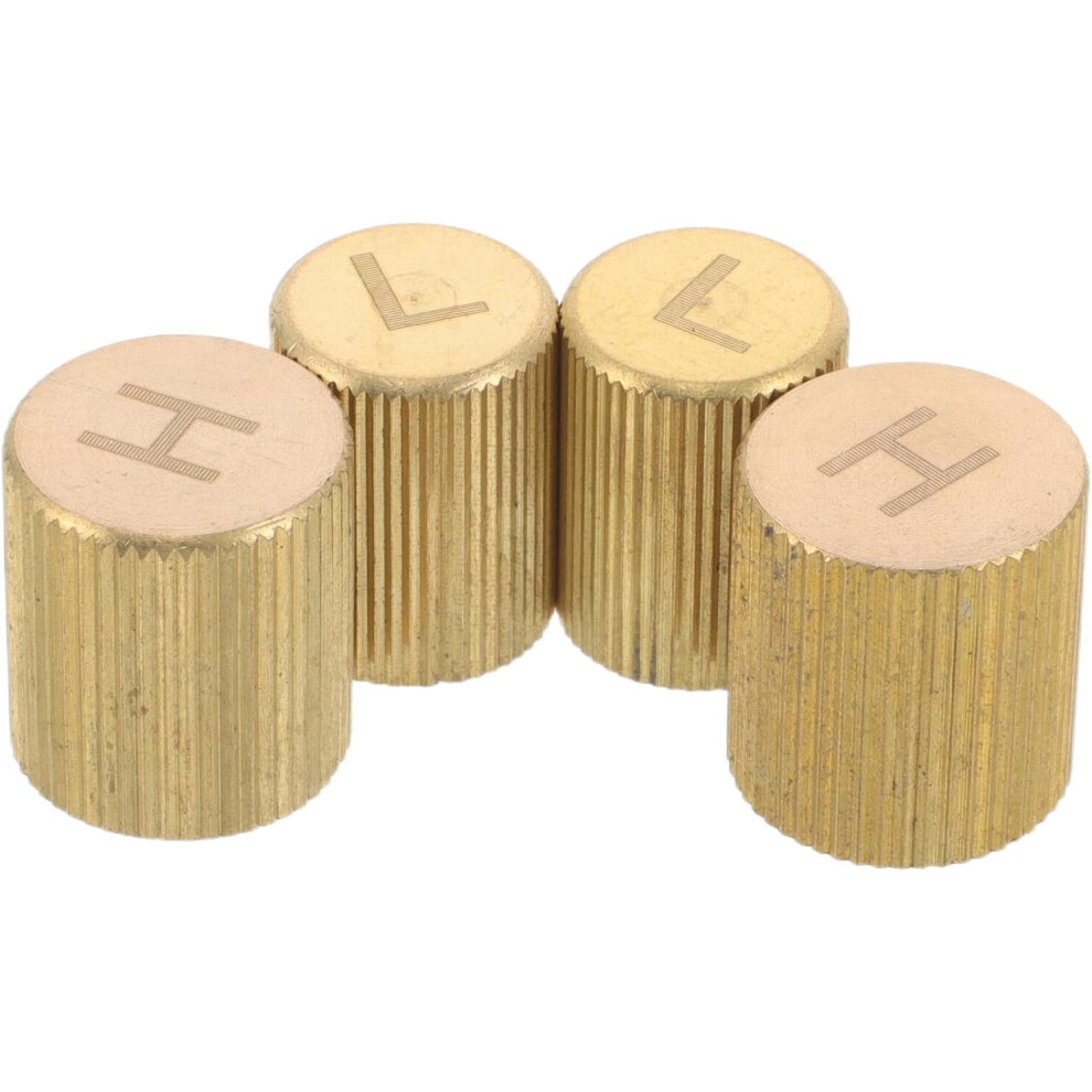4Pcs Ac Dustproof Valve Cover Car Air Conditioning Ac Port Cap Leakproof Charging Port Caps Golden 5455468464553