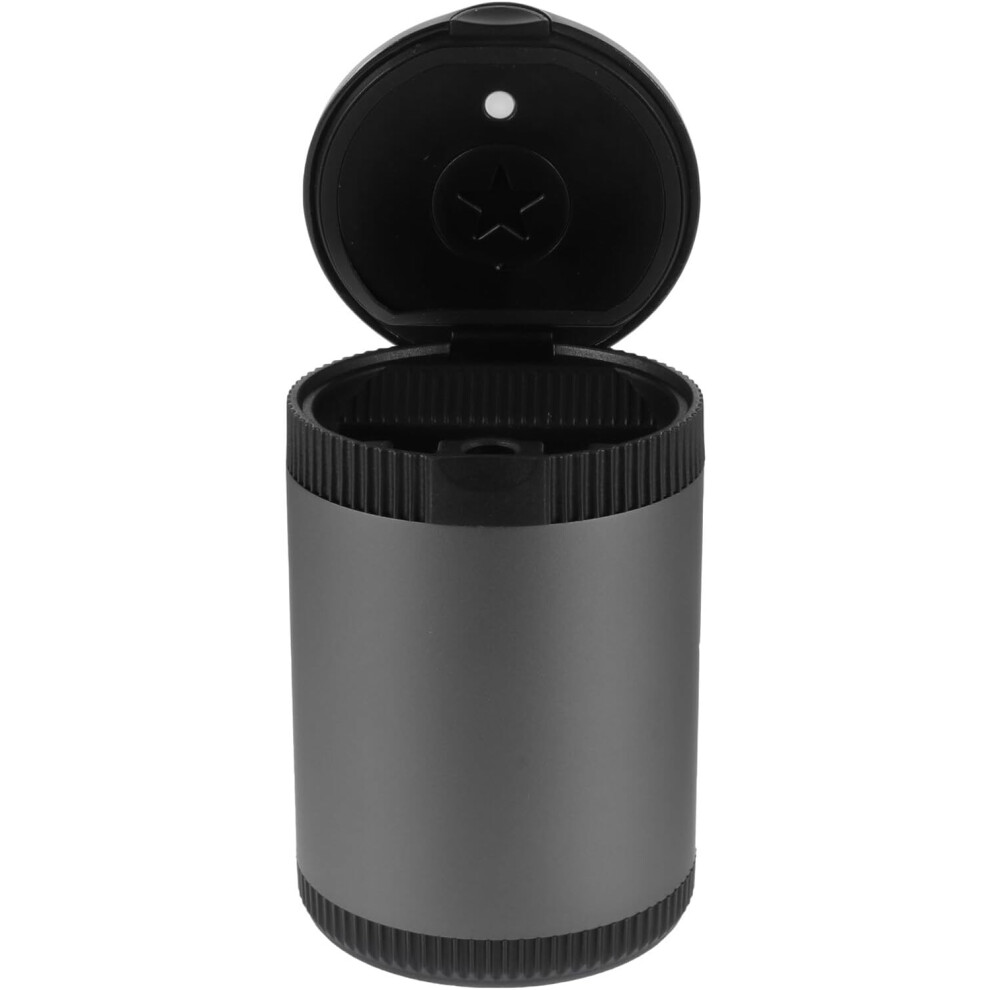 Car Ashtray With Led And Lid, Portable Auto Ash Container For Cigarettes Light 5455468466137
