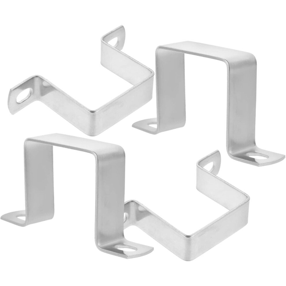 4Pcs Square Tube Clamp Pipe Bracket Hose Clamp For Woodworking U Bracket Easy Install 5455468458187