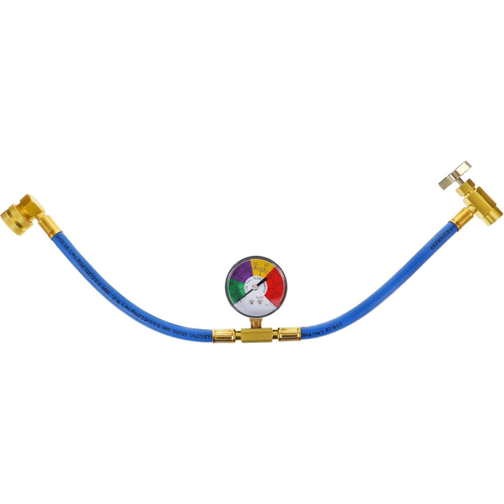 Refrigerant Addition Tube And Recharge Hose R134a With 1/2" Standard Connector Golden 5455468544071