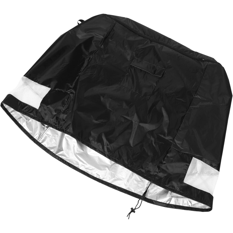 Waterproof Outdoor Mini Freezer Cover 210D Upright Refrigerator Protector Black 5455468474026