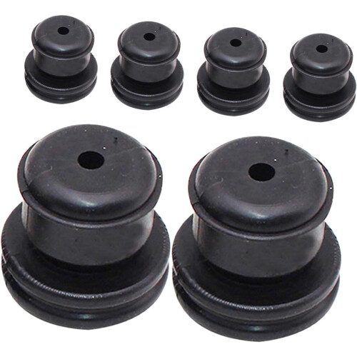 6pcs Car Engine Cover Damping Pads Silent Soundproof Rubber Cushion Buffer Set Vehicle Engine Protector