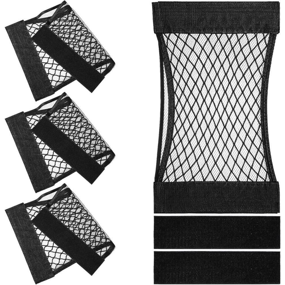 4Pcs Elastic Cargo Net Storage Pocket Adhesive Backseat Organizer 5455468469831