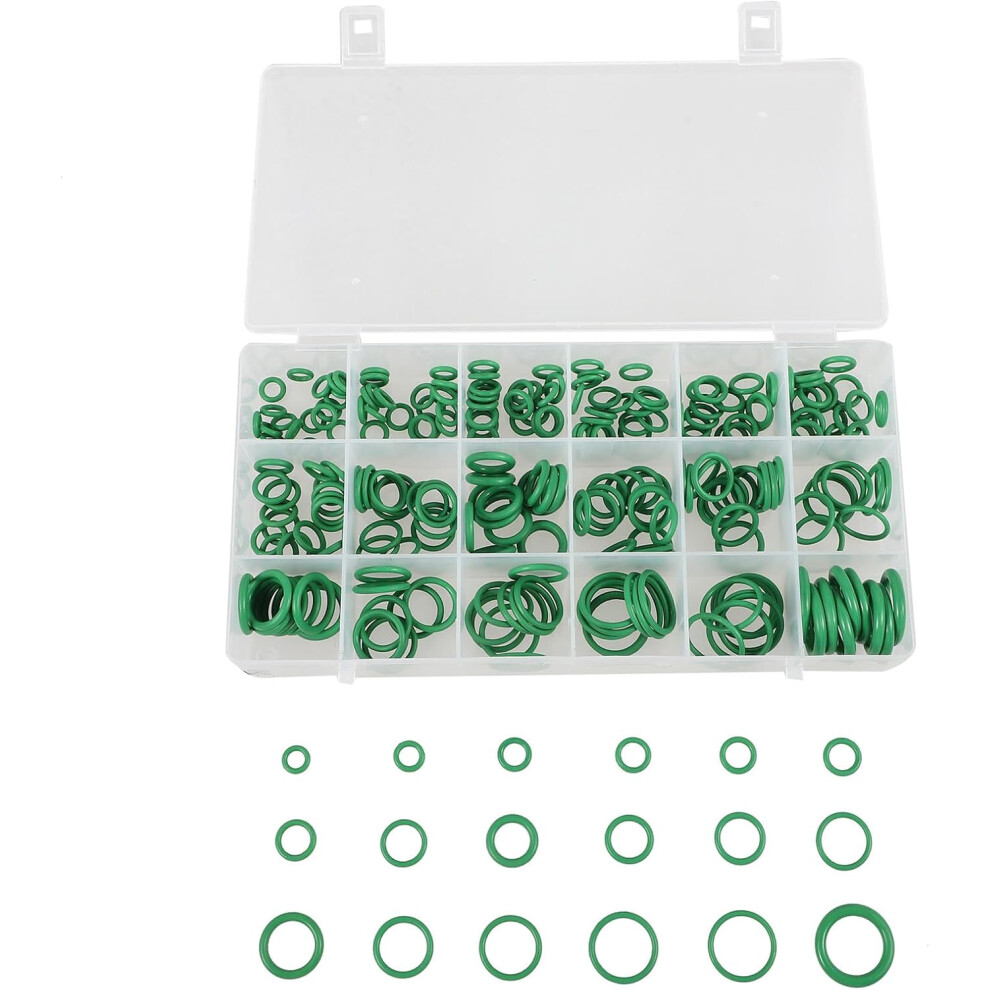 270Pcs Car O-Rings Rubber Sealing Kit For Air Conditioner Compressor Green 5455468464133